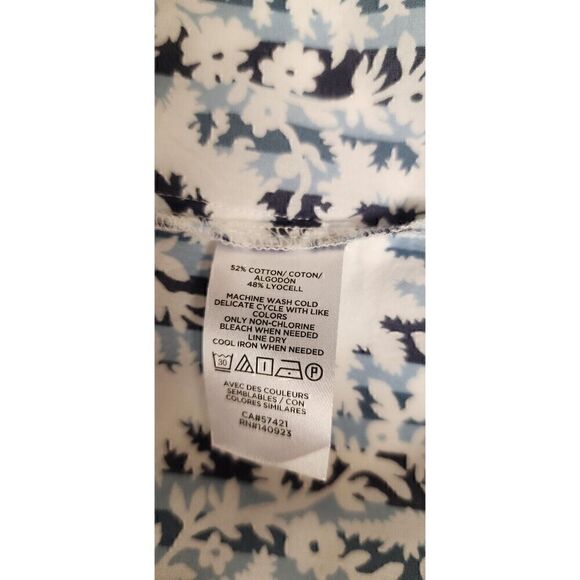 Ann Taylor LOFT Blouse Women’s Size XS Multicolor Floral Ruffle Tie Neck - Picture 6 of 6